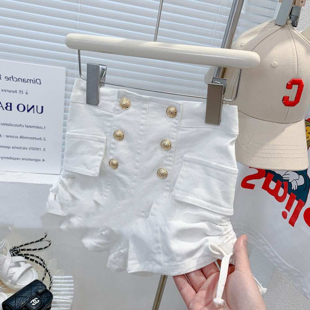 Summer Button High Waist Shorts