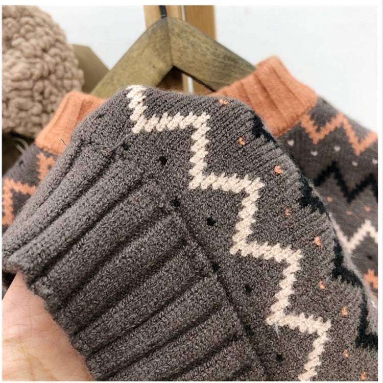 Childrens Wool Zig Zag Sweater