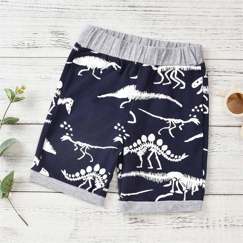 Summer Short-sleeved Dinosaur 2pc Set