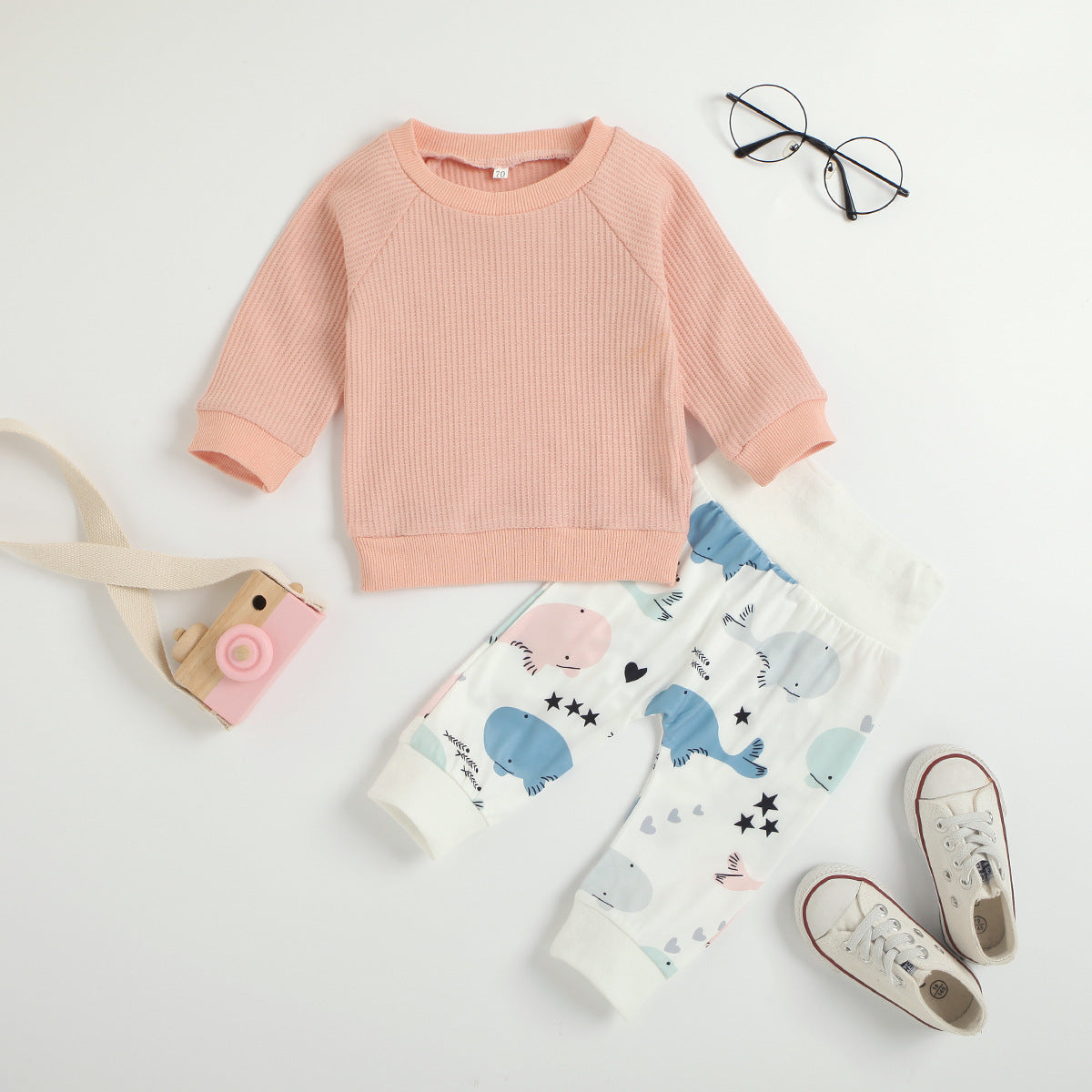 Autumn Baby Boys And Girls Long-sleeve Two-piece Set