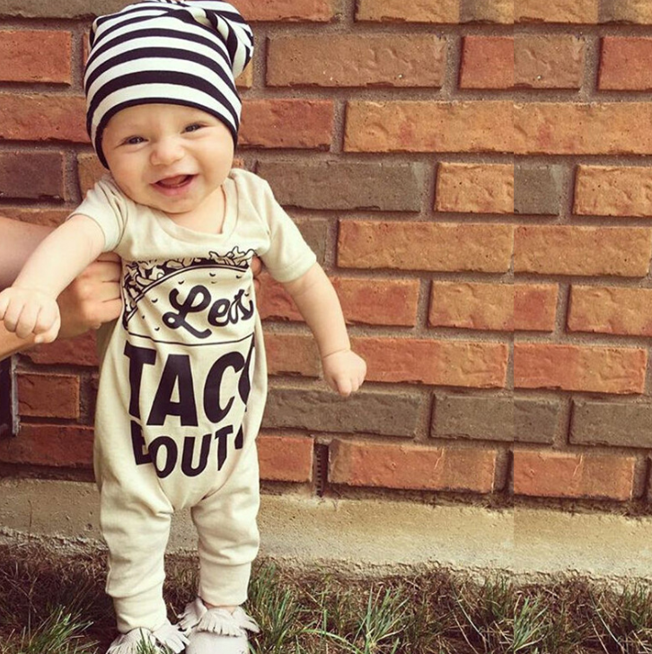 Newborn Taco Bout it One piece Romper