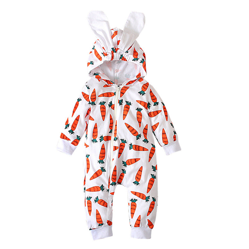Children's Rabbit Ears Long Sleeve Jumpsuit