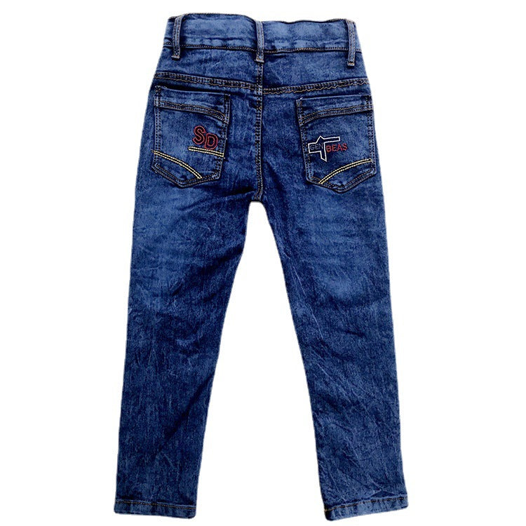 Kids Crumpled Solid Jeans