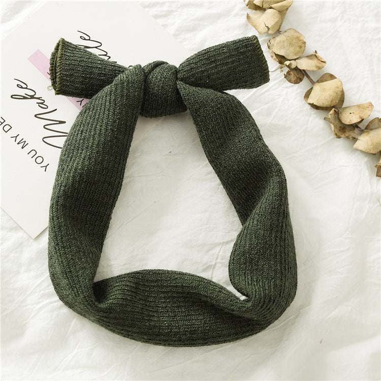 Baby Girls Solid Color Bunny Bow Hair Bands