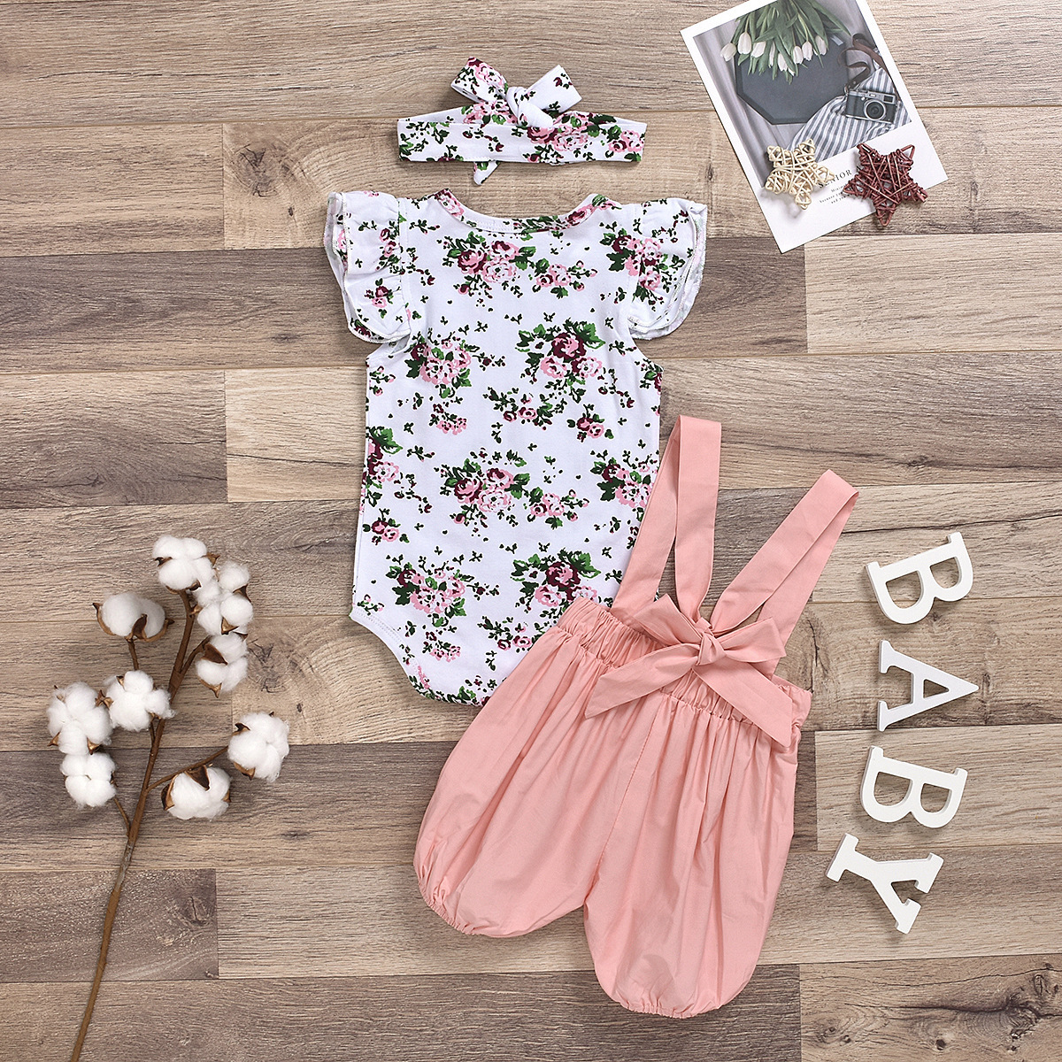 New Style infant 2pc floral jumpsuit
