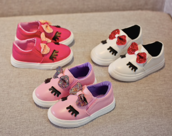 Girls Bow and Lash Casual Shoes