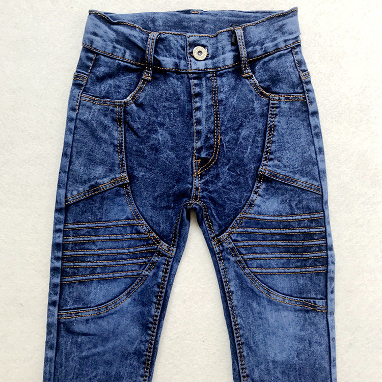 Kids Crumpled Solid Jeans