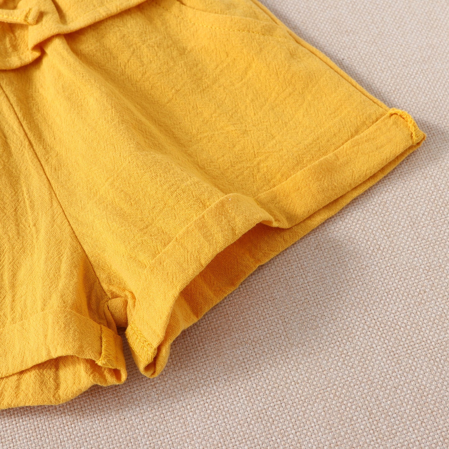 Summer Casual Sleeveless Shirt And Shorts Two-piece Set