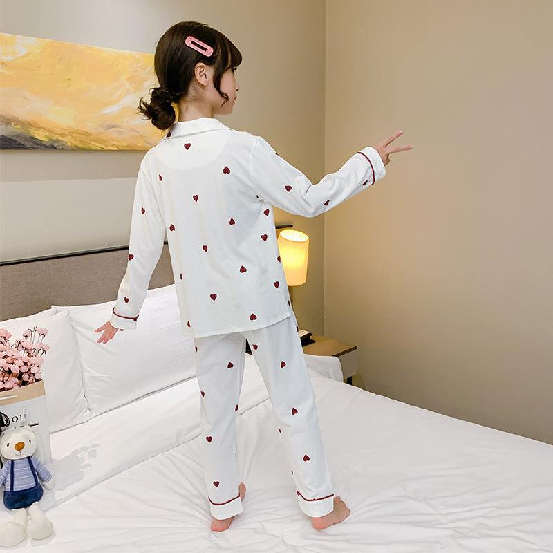 Big KIds Heart PJ's Two-piece Suit