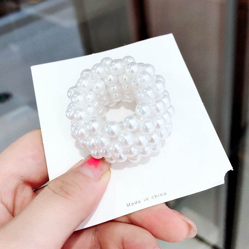 Pearl Hair Band Wide Rubber Bands
