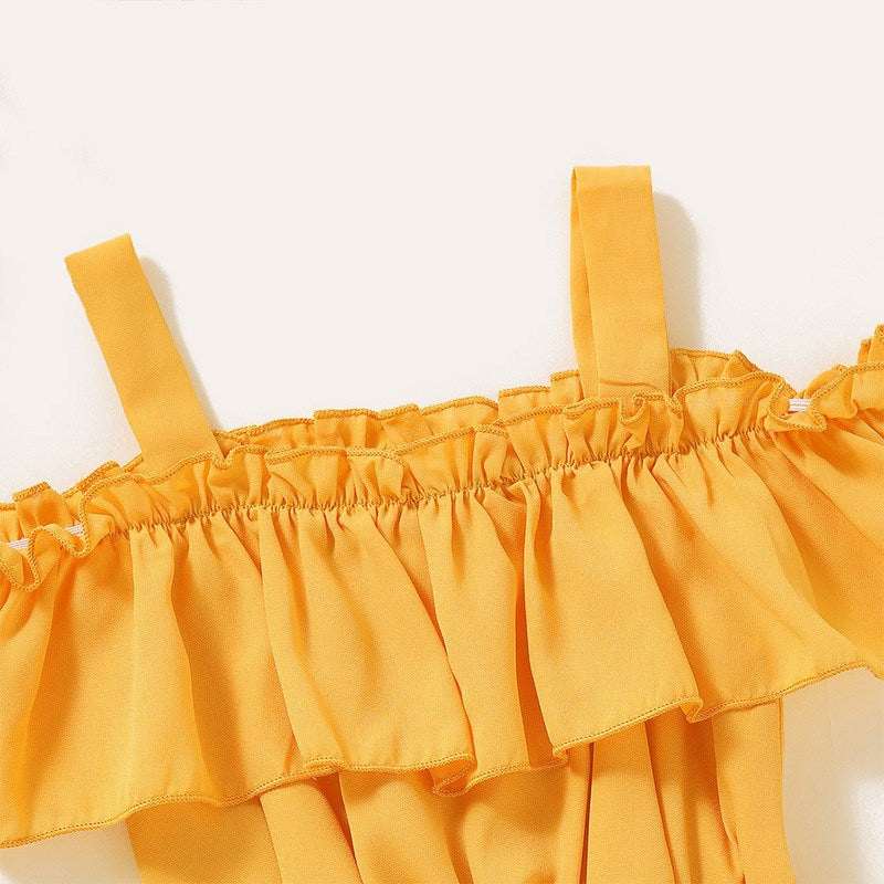 Girls Fashion Casual Solid Color Dresses