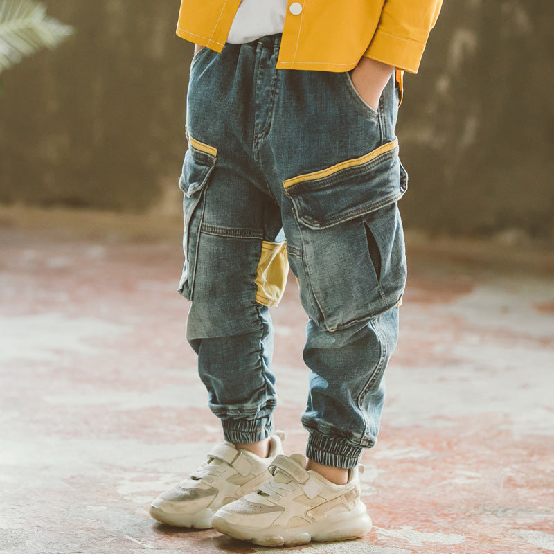 Boys Spring And Autumn Jeans Loose