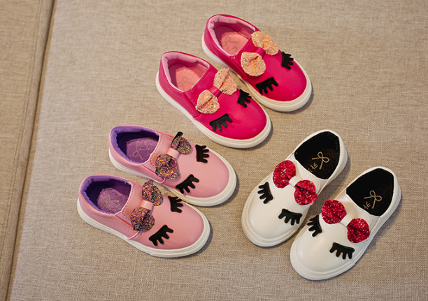Girls Bow and Lash Casual Shoes