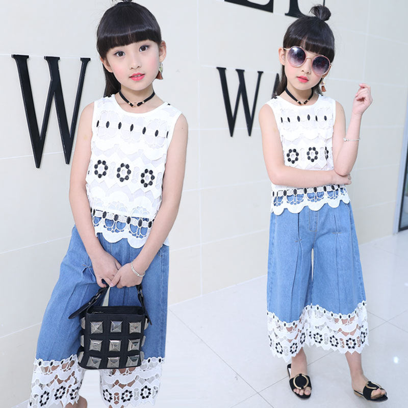 Girls' New Casual Summer Style 2 piece set