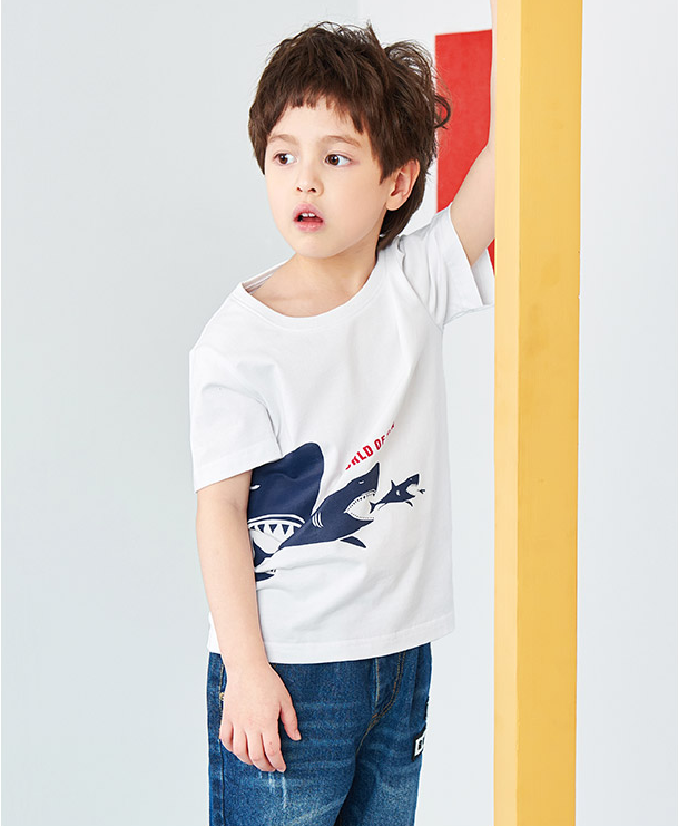 Summer Children's Shark Short Sleeve T-Shirt