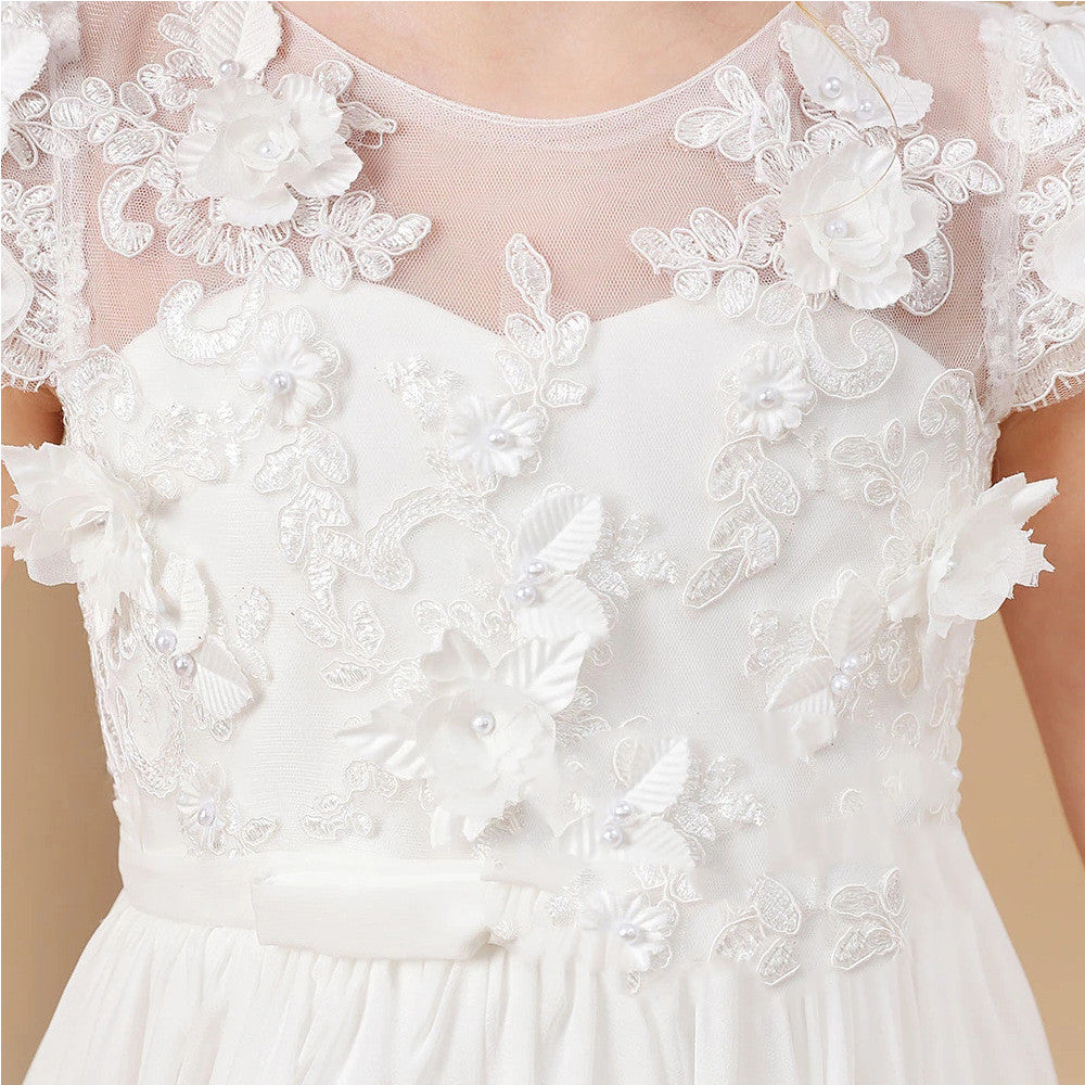 White Flower Girl Wedding Dress