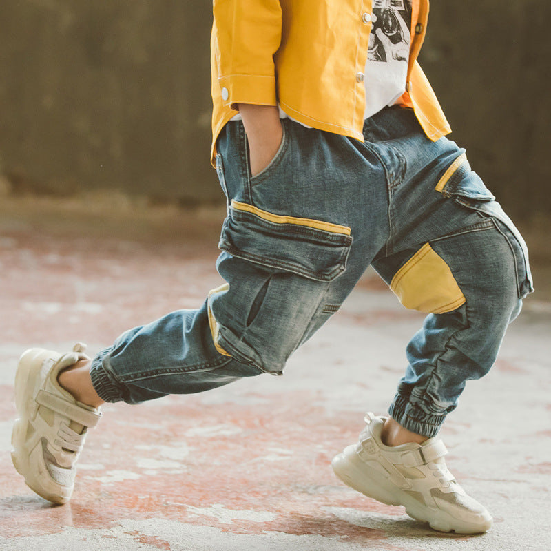 Boys Spring And Autumn Jeans Loose