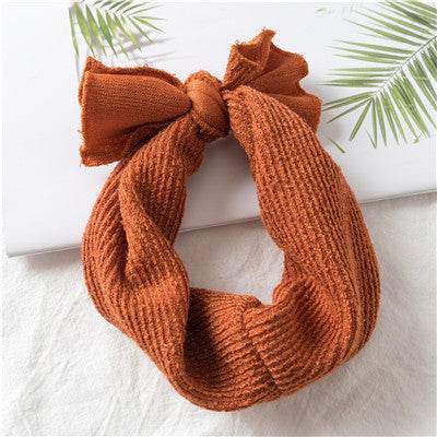 Baby Girls Solid Color Bunny Bow Hair Bands