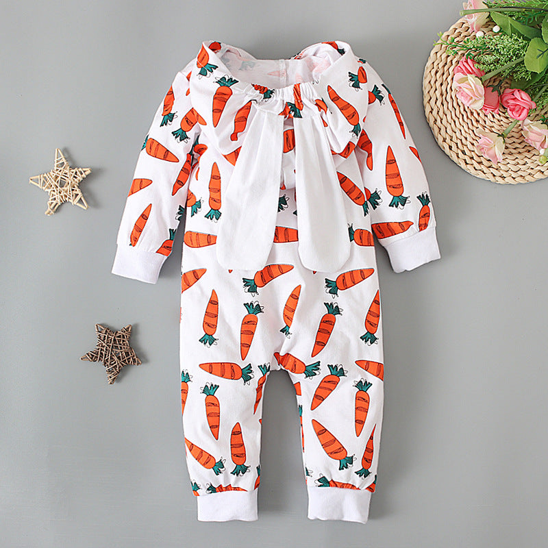 Children's Rabbit Ears Long Sleeve Jumpsuit