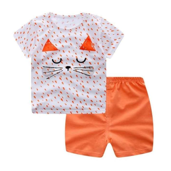 Childrens Cartoon short sleeve two-piece Set