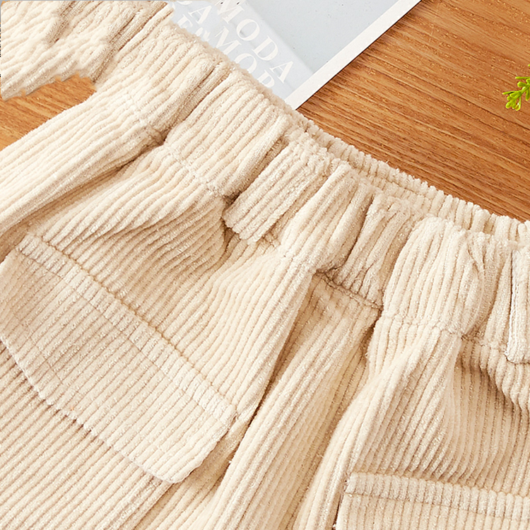 Girls Western Style Children's Corduroy Shorts