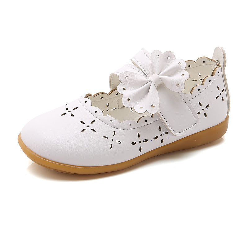 Little Girl Bowknot Leather Shoes