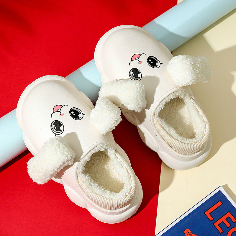 Thick Soled Waterproof Children's Cotton Slippers