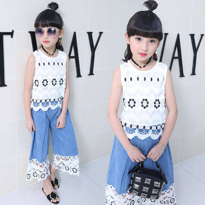Girls' New Casual Summer Style 2 piece set