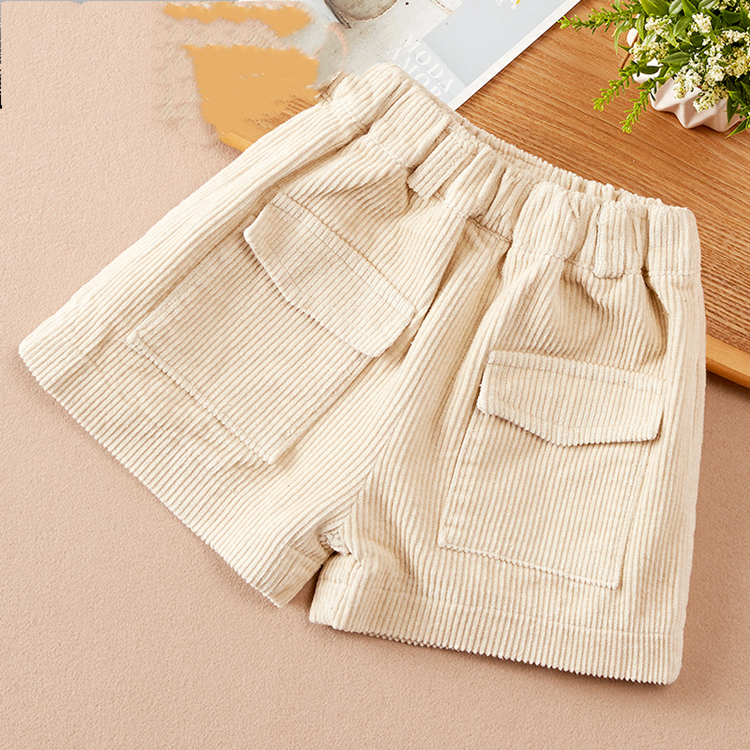Girls Western Style Children's Corduroy Shorts