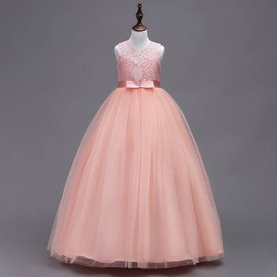 Girls Solid color Party Performing Princess Dress