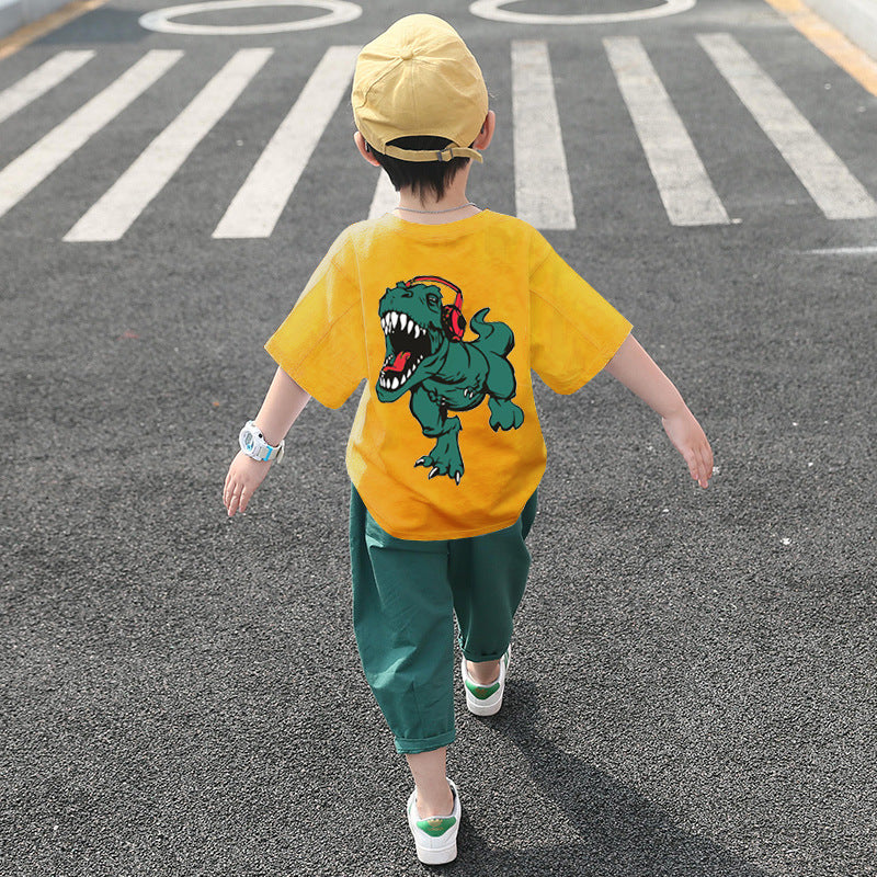 Boys Summer style Dinosaur Short Sleeve 2pc Set