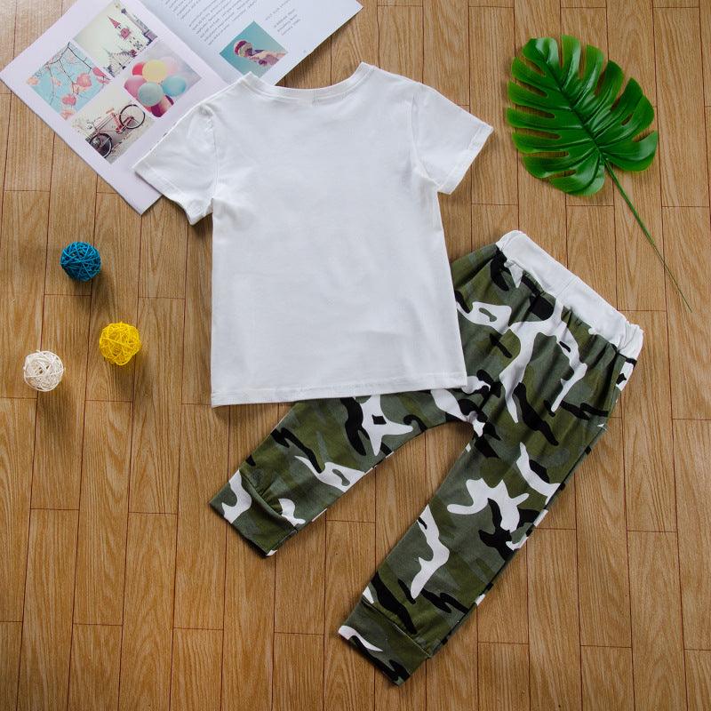 Dope Camouflage Toddlers Fashionable Two-piece Set