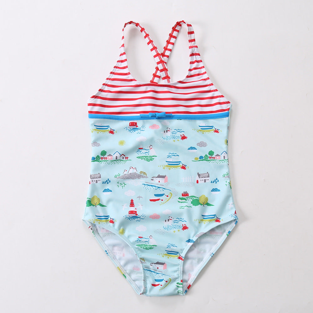 Baby Girl Briefs Comfortable Sleeveless Swimsuit