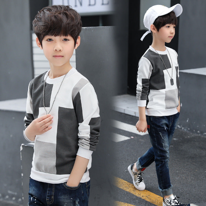 Big Boys' Autumn Long-sleeved T-shirt