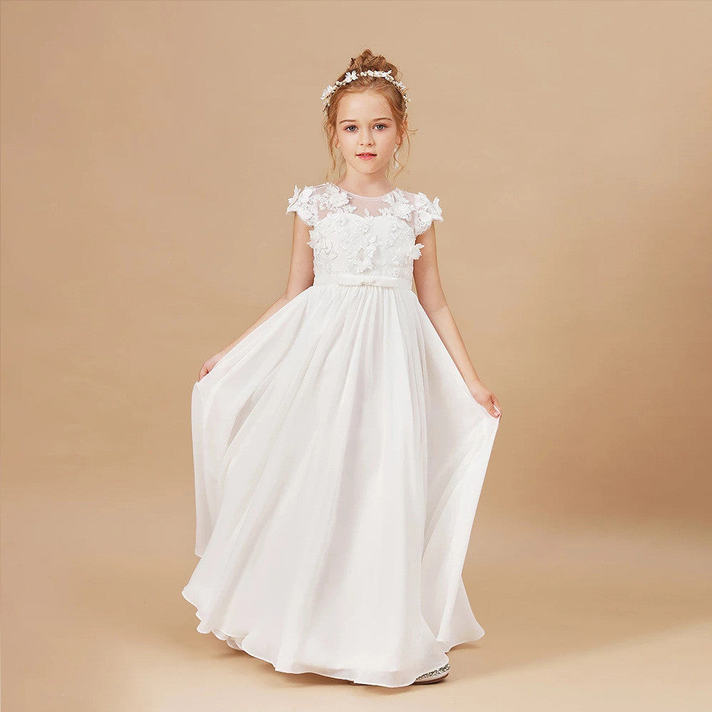 White Flower Girl Wedding Dress