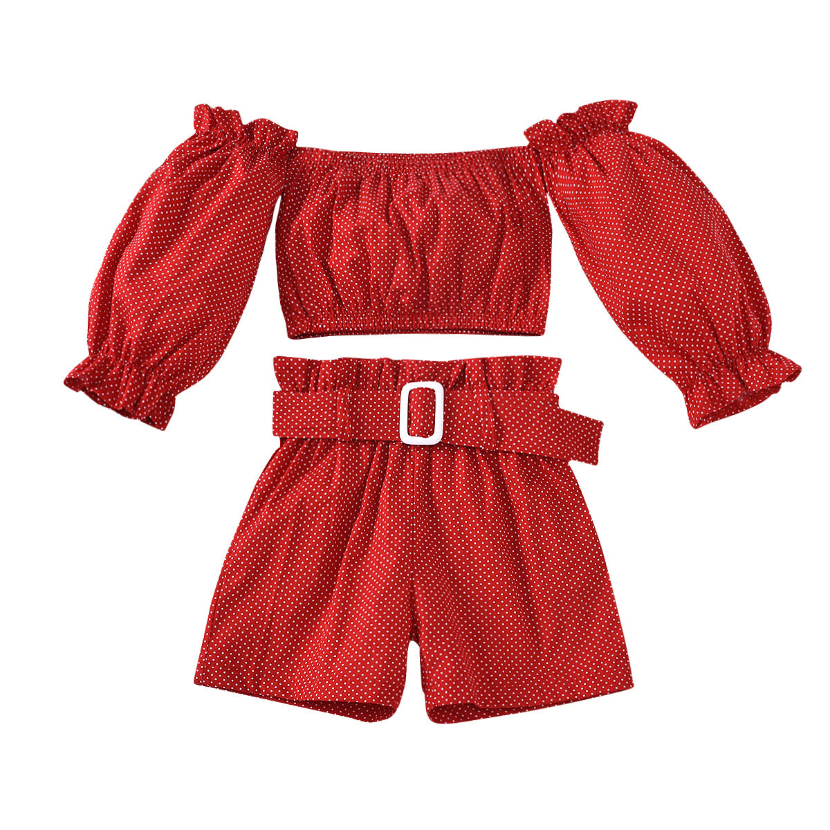 New Kids Cotton Off the shoulder with Shorts Casual Set