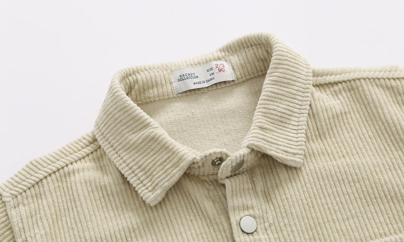 Boys Collar Cotton Long Sleeved Shirt