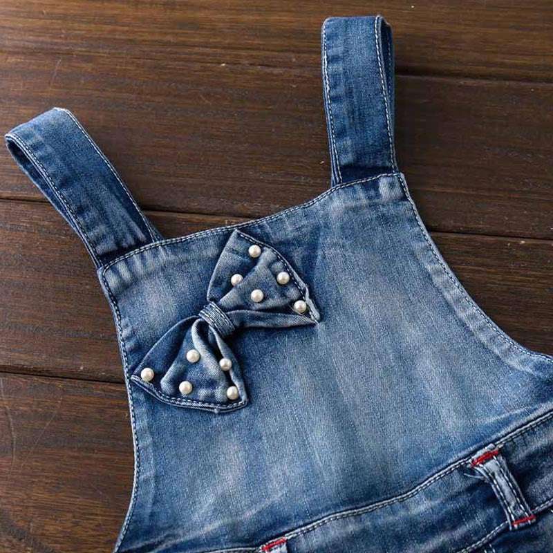 Girls Fashionable Style Faded Jeans Jumper