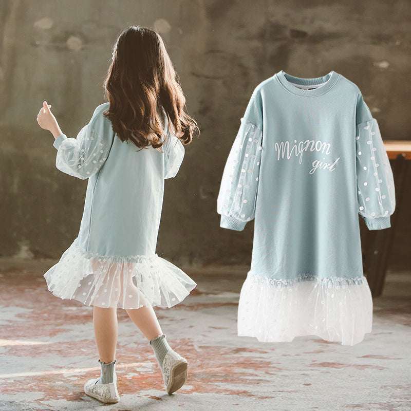 Big Girls New Style Long Sleeve dress