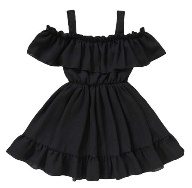 Girls Fashion Casual Solid Color Dresses