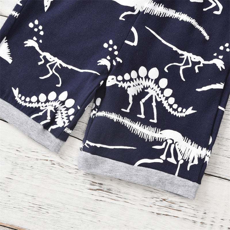 Summer Short-sleeved Dinosaur 2pc Set