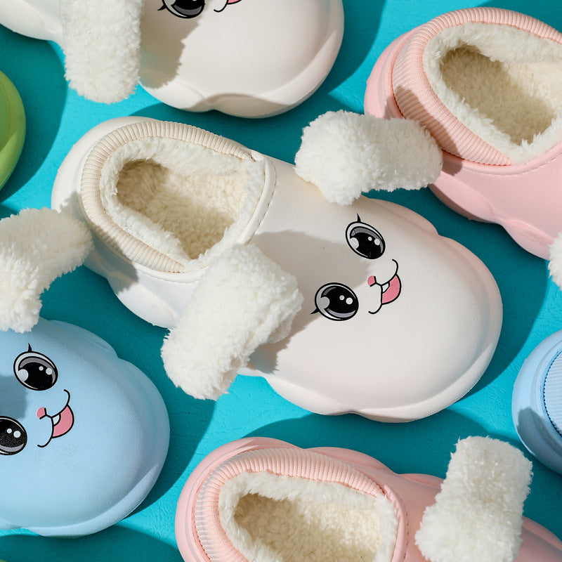 Thick Soled Waterproof Children's Cotton Slippers