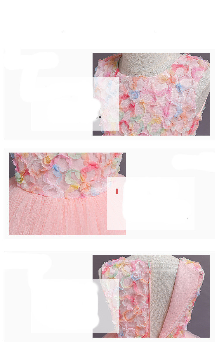 Girls Puffy Colorful Wedding Princess Pageant Dress