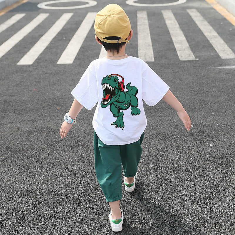 Boys Summer style Dinosaur Short Sleeve 2pc Set