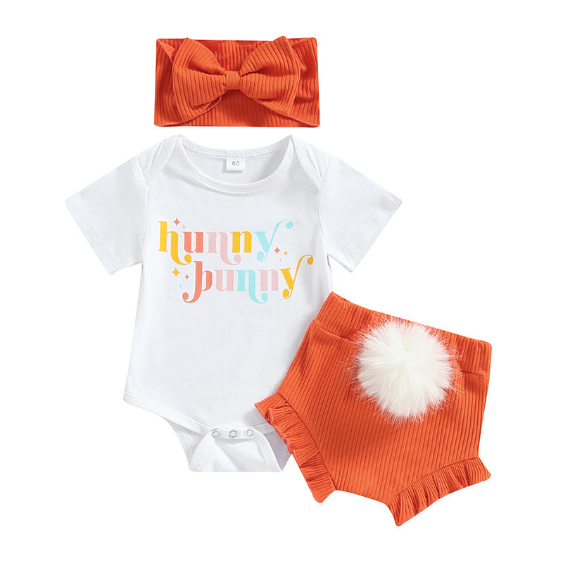 Children's Bunny Tail Shorts Set