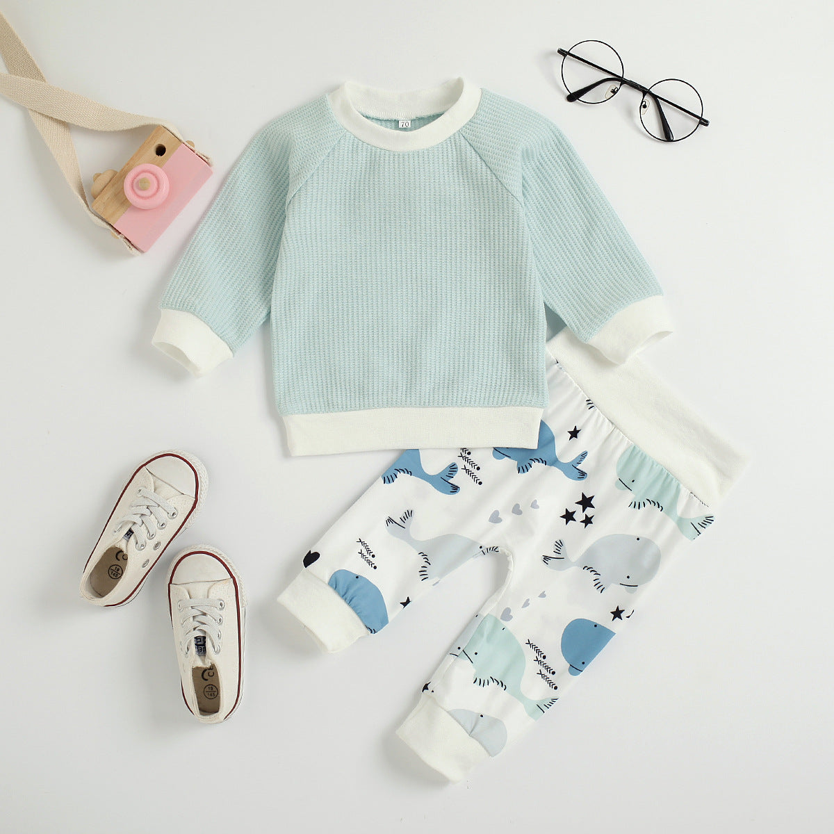 Autumn Baby Boys And Girls Long-sleeve Two-piece Set