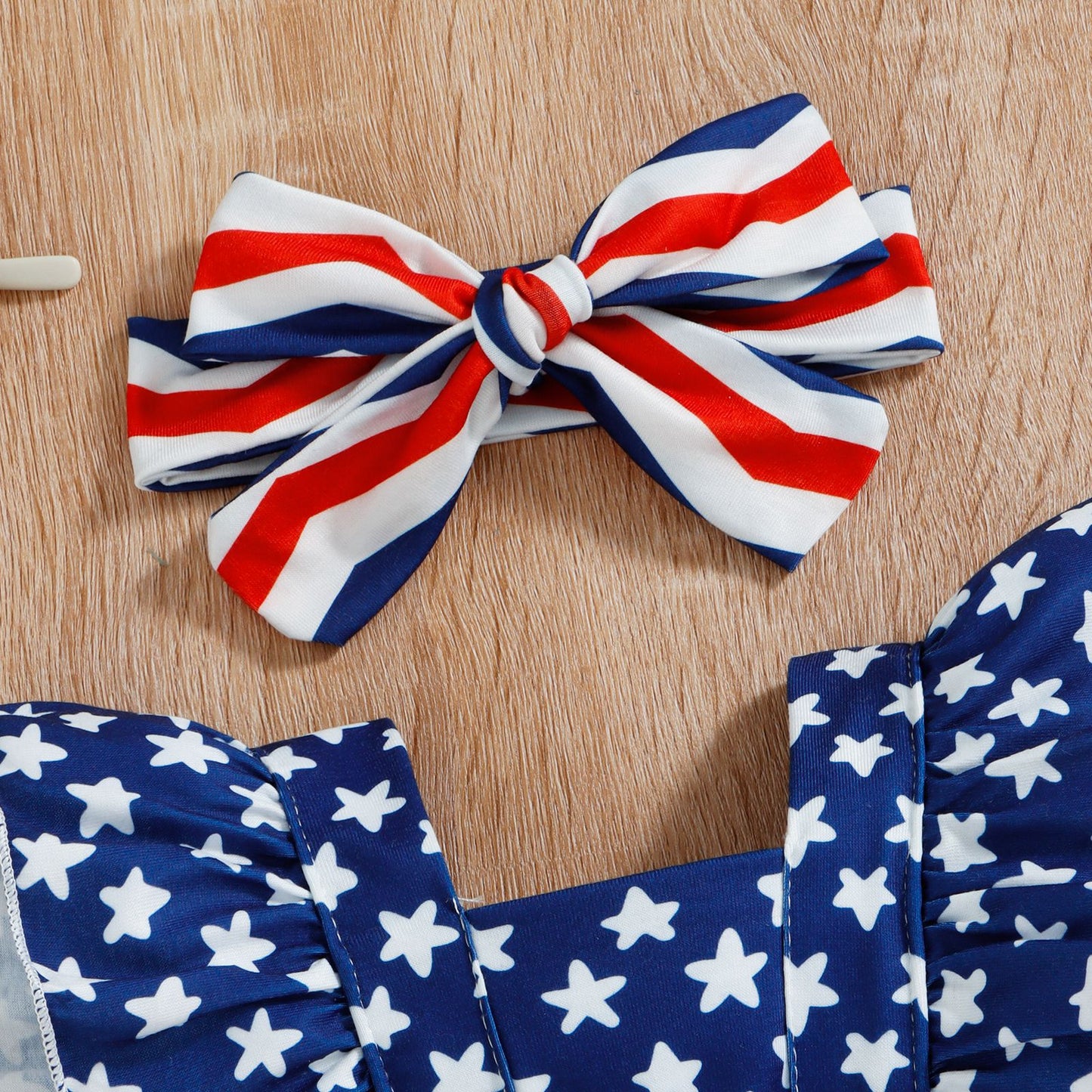 Stars & Stripe Double Butterfly Romper