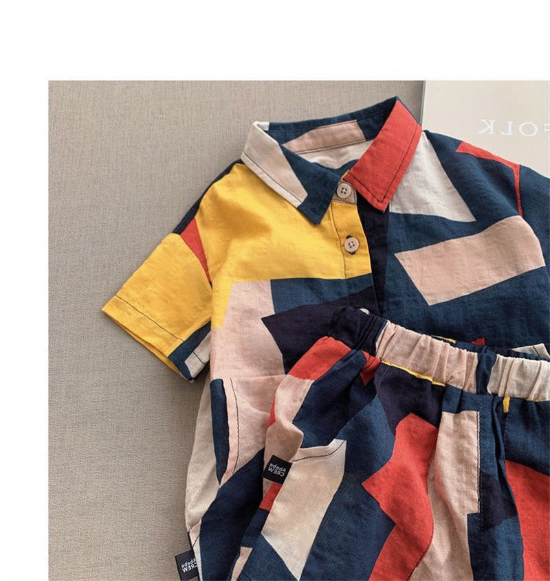 Boys Fashion pattern 2pc Set