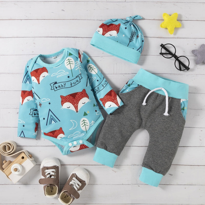 Cartoon Animal Long Sleeve Set
