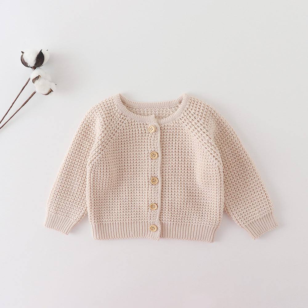Solid Color Sweet Net Mesh Knitted Cardigan